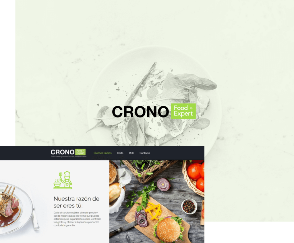 Ejemplo diseño web para hoteles - Cronofood Expert